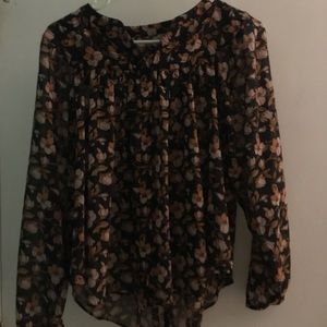 Floral long sleeve (see-through)